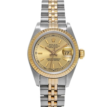 ロレックス デイトジャスト 69173 シャンパン レディース 時計 【中古】【wristwatch】