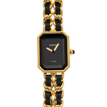 シャネル プルミエール M H0001 ブラック レディース 時計 【中古】【wristwatch】