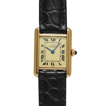 カルティエ マストタンク ヴェルメイユ 5057001 アイボリー レディース 時計 【中古】【wristwatch】