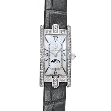 ハリー ウィンストン アヴェニュー C ミニ ムーンフェイズ AVCQMP16WW001 ホワイトシェル レディース 時計 【中古】【wristwatch】