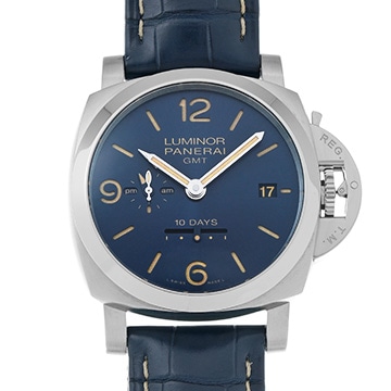 パネライ ルミノール GMT 10デイズ PAM00986 ブルー メンズ 時計 【中古】【wristwatch】