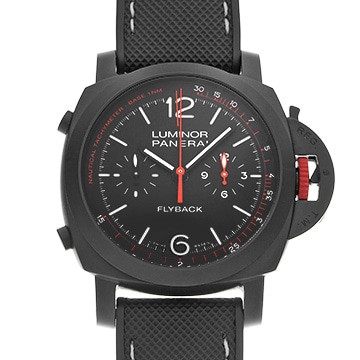 パネライ ルミノール クロノ フライバック 反町隆史エディション PAM01275 ブラック メンズ 時計 【中古】【wristwatch】