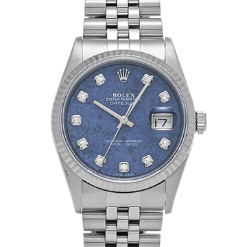 ロレックス デイトジャスト 16234G ソーダライト/ダイヤモンド メンズ 時計 【中古】【wristwatch】