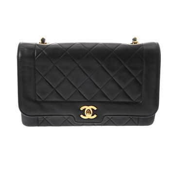 シャネル マトラッセ チェーンショルダー ブラック ラムスキン レディース バッグ 【中古】【bag】