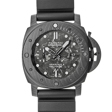 パネライ サブマーシブル マリーナ ミリターレ カーボテック 47mm PAM00979 ブラック メンズ 時計 【中古】【wristwatch】