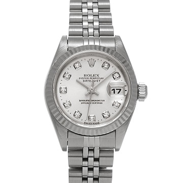 ロレックス デイトジャスト 69174G シルバー/ダイヤモンド レディース 時計 【中古】【wristwatch】