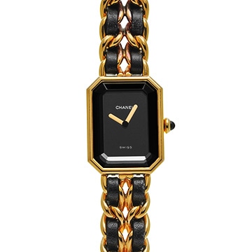 シャネル プルミエール M H0001 ブラック レディース 時計 【中古】【wristwatch】