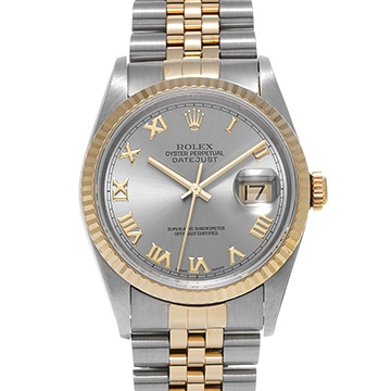 ロレックス デイトジャスト 16233 グレー メンズ 時計 【中古】【wristwatch】