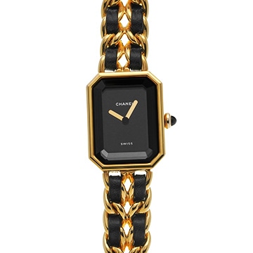 シャネル プルミエール M H0001 ブラック レディース 時計 【中古】【wristwatch】