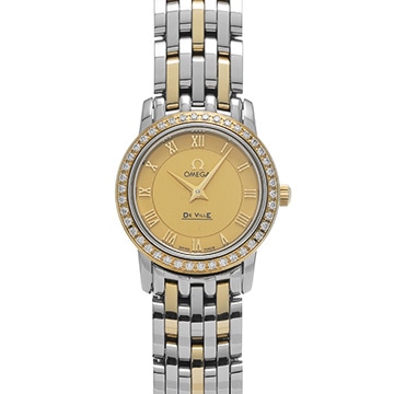 オメガ デ・ヴィル プレステージ クォーツ 413.25.22.60.08.001 シャンパン レディース 時計 【中古】【wristwatch】