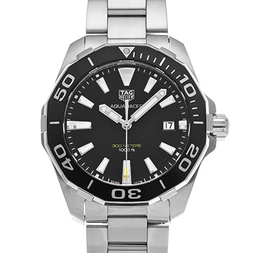 タグ ホイヤー アクアレーサー クォーツ WAY111A.BA0928 ブラック メンズ 時計 【中古】【wristwatch】