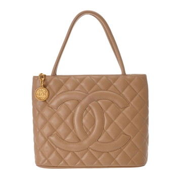 シャネル マトラッセ 復刻トート ベージュ A01804 キャビアスキン レディース バッグ 【中古】【bag】