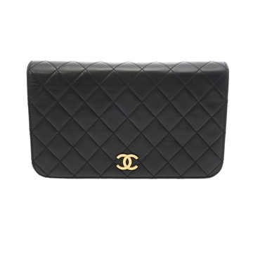 シャネル マトラッセ プッシュロックチェーンショルダー ブラック ラムスキン レディース バッグ 【中古】【bag】