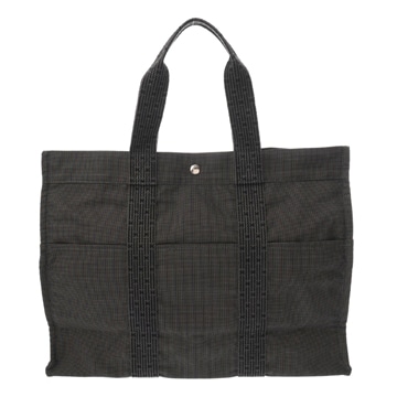 エルメス エールライン トート GM グレー キャンバス ユニセックス バッグ 【中古】【bag】