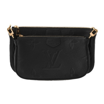 ルイ ヴィトン モノグラムアンプラント ミュルティ ポシェット アクセソワール ノワール M80399 レザー レディース バッグ 【中古】【bag】
