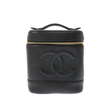 シャネル バニティ ブラック A01998 キャビアスキン レディース バッグ 【中古】【bag】