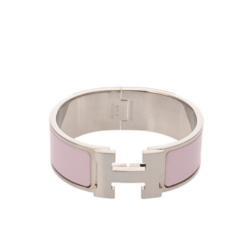 エルメス クリックH ピンク/シルバー金具 エナメル レディース ジュエリー 【中古】【jewelry】