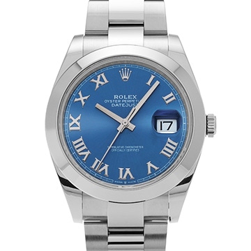 ロレックス デイトジャスト 41 126300 アズーロブルー メンズ 時計 【中古】【wristwatch】