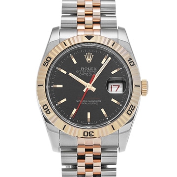 ロレックス デイトジャスト ターノグラフ 116261 ブラック メンズ 時計 【中古】【wristwatch】