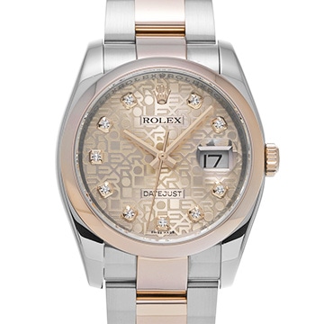 ロレックス デイトジャスト 116201G ピンクコンピュータ/ダイヤモンド メンズ 時計 【中古】【wristwatch】