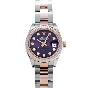 ロレックス レディ デイトジャスト 279171G オーベルジーヌ/ダイヤモンド レディース 時計 【中古】【wristwatch】