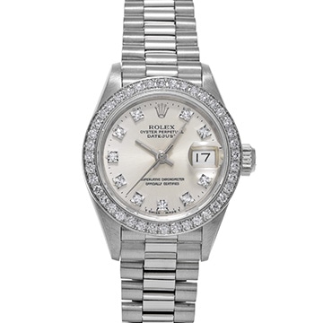 ロレックス デイトジャスト 69136G シルバー/ダイヤモンド レディース 時計 【中古】【wristwatch】