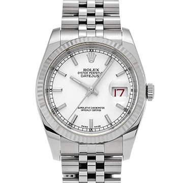 ロレックス デイトジャスト 116234 ホワイト メンズ 時計 【中古】【wristwatch】