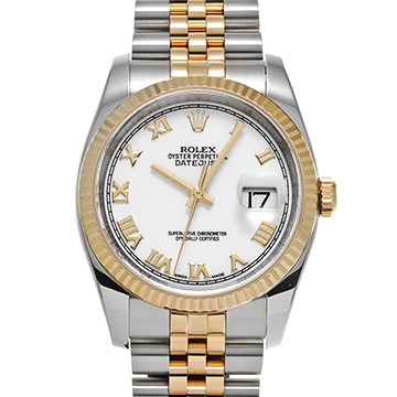 ロレックス デイトジャスト 36 116233 ホワイト メンズ 時計 【中古】【wristwatch】