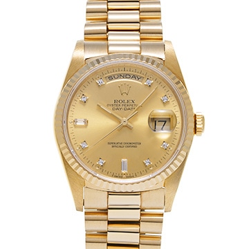 ロレックス デイデイト 18238A シャンパン/ダイヤモンド メンズ 時計 【中古】【wristwatch】