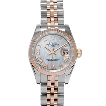 ロレックス デイトジャスト 179171NR ホワイトシェル レディース 時計 【中古】【wristwatch】