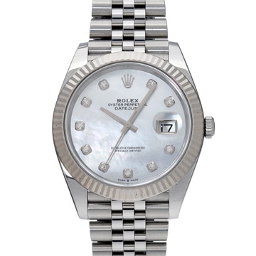 ロレックス デイトジャスト 126334NG ホワイトシェル/ダイヤモンド メンズ 時計 【中古】【wristwatch】