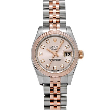 ロレックス デイトジャスト 179171G ピンク/ダイヤモンド レディース 時計 【中古】【wristwatch】