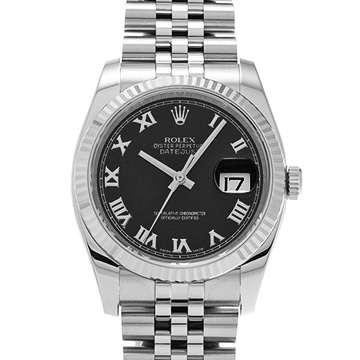 ロレックス デイトジャスト 116234 ブラック メンズ 時計 【中古】【wristwatch】