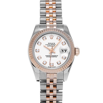 ロレックス デイトジャスト 179171G ホワイト/ダイヤモンド レディース 時計 【中古】【wristwatch】