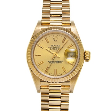 ロレックス デイトジャスト 69178 シャンパン レディース 時計 【中古】【wristwatch】