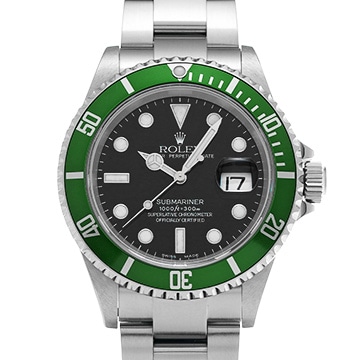 ロレックス サブマリーナ デイト 16610LV ブラック メンズ 時計 【中古】【wristwatch】