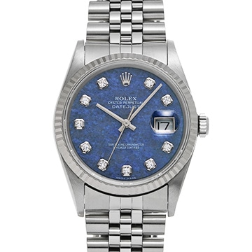 ロレックス デイトジャスト 16234G ソーダライト/ダイヤモンド メンズ 時計 【中古】【wristwatch】