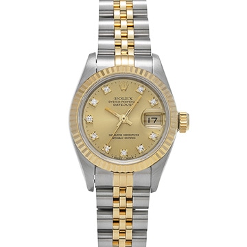 ロレックス デイトジャスト 69173G シャンパン/ダイヤモンド レディース 時計 【中古】【wristwatch】