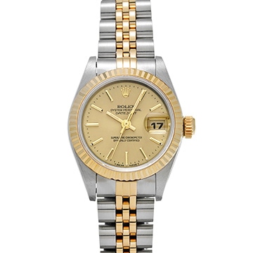 ロレックス デイトジャスト 69173 シャンパン レディース 時計 【中古】【wristwatch】