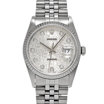 ロレックス デイトジャスト 16234G シルバー/ダイヤモンド メンズ 時計 【中古】【wristwatch】