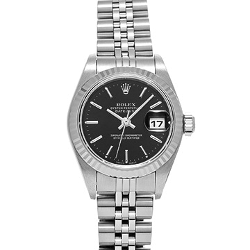 ロレックス デイトジャスト 79174 ブラック レディース 時計 【中古】【wristwatch】