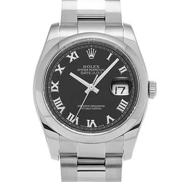ロレックス デイトジャスト 116200 ブラック メンズ 時計 【中古】【wristwatch】
