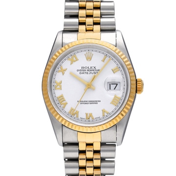 ロレックス デイトジャスト 16233 ホワイト メンズ 時計 【中古】【wristwatch】