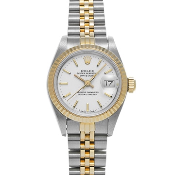 ロレックス デイトジャスト 69173 ホワイト レディース 時計 【中古】【wristwatch】