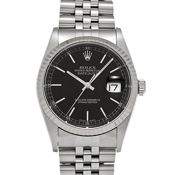 ロレックス デイトジャスト 16234 ブラック メンズ 時計 【中古】【wristwatch】