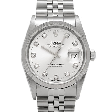 ロレックス デイトジャスト 16234G シルバー/ダイヤモンド メンズ 時計 【中古】【wristwatch】