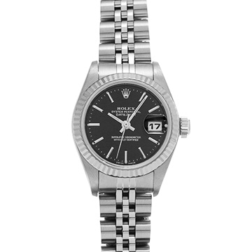 ロレックス デイトジャスト 79174 ブラック レディース 時計 【中古】【wristwatch】