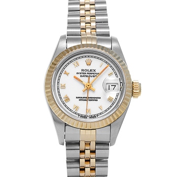 ロレックス デイトジャスト 69173 ホワイト レディース 時計 【中古】【wristwatch】