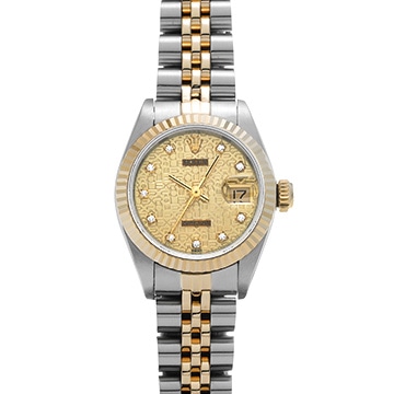 ロレックス デイトジャスト 69173G シャンパンコンピュータ/ダイヤモンド レディース 時計 【中古】【wristwatch】