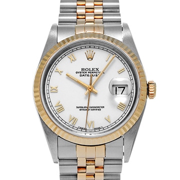 ロレックス デイトジャスト 16233 ホワイト メンズ 時計 【中古】【wristwatch】